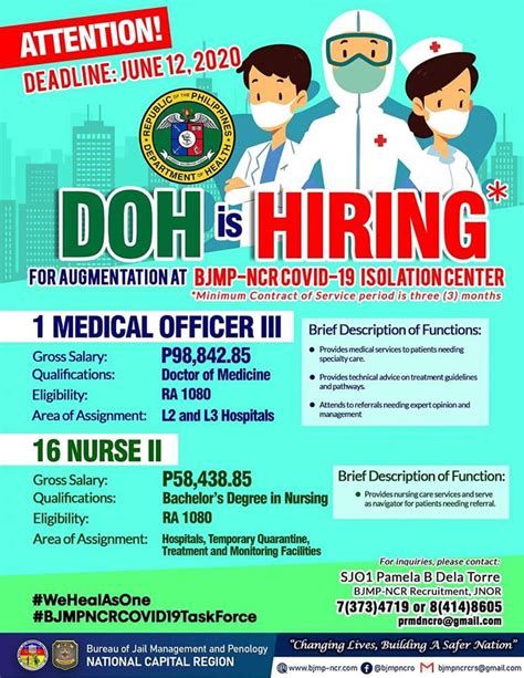 doh hiring of health workers 2024|Doh Hiring For Nurses Work, Jobs .